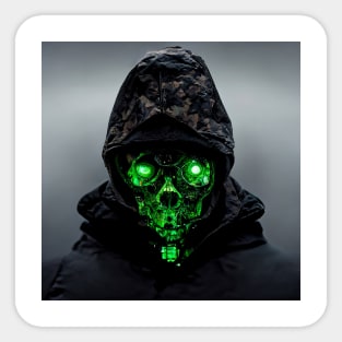 Hooded Green Mask 2 Sticker